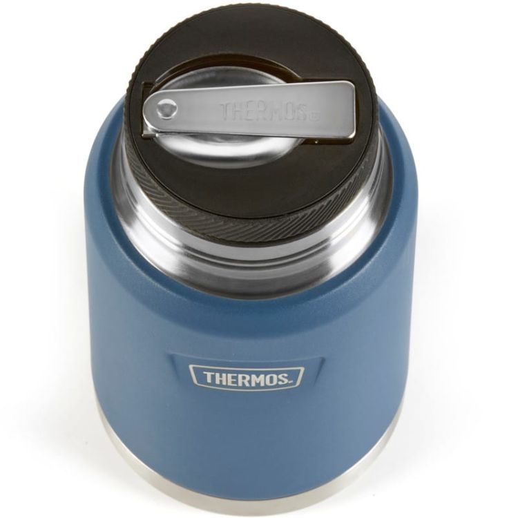Termos na jedzenie z składany z łyżką i kubkiem Thermos 0,47l - niebieski