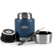 Termos na jedzenie z składany z łyżką i kubkiem Thermos 0,47l - niebieski