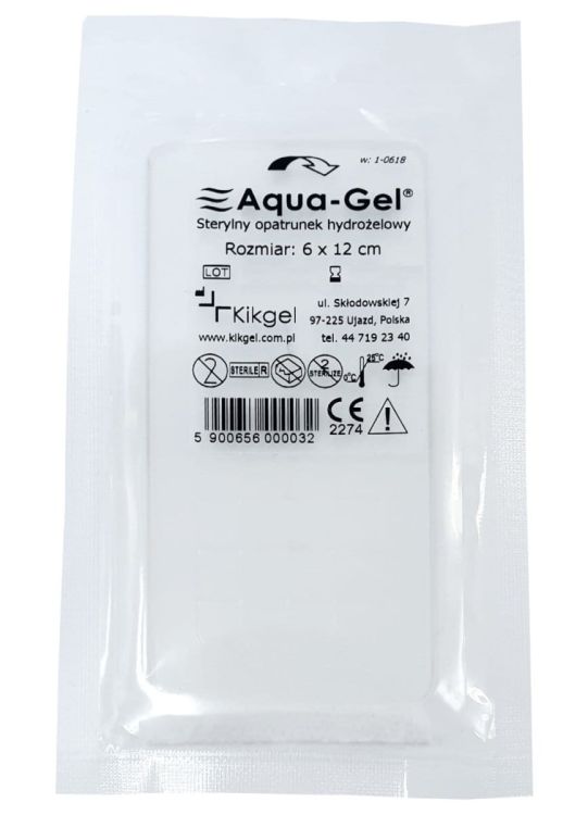 Opatrunek hydrożelowy Kikgel Aquagel 6 x 12 cm