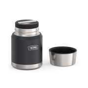Termos na jedzenie Thermos z składaną łyżką i kubkiem 0,47 l - granit