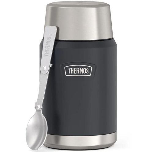 Termos na jedzenie Thermos z składaną łyżką i kubkiem 0,71 l - granit