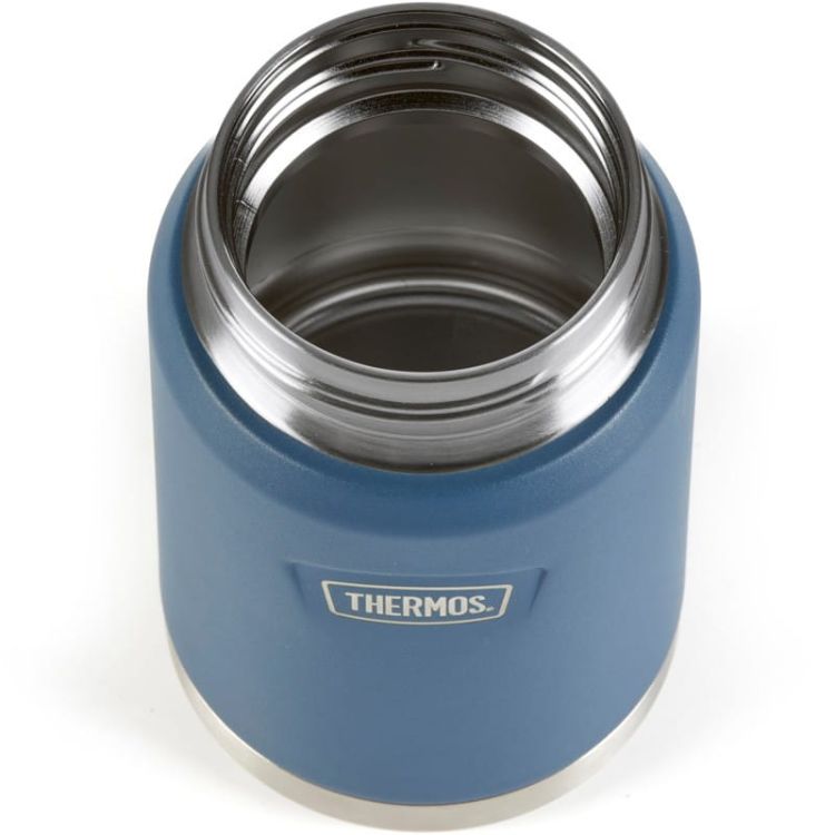 Termos na jedzenie Thermos z składaną łyżką i kubkiem 0,71 l - niebieski
