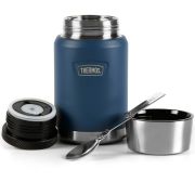 Termos na jedzenie Thermos z składaną łyżką i kubkiem 0,71 l - niebieski