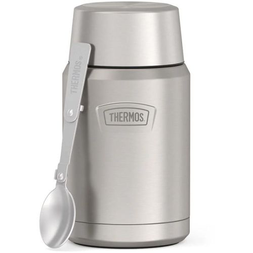 Termos na jedzenie Thermos z składaną łyżką i kubkiem 0,71 l - nierdzewny