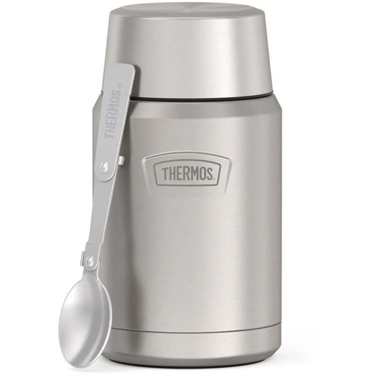 Termos na jedzenie Thermos z składaną łyżką i kubkiem 0,71 l - nierdzewny