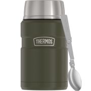 Termos na jedzenie Thermos z składaną łyżką i kubkiem 0,71 l - zieleń wojskowa