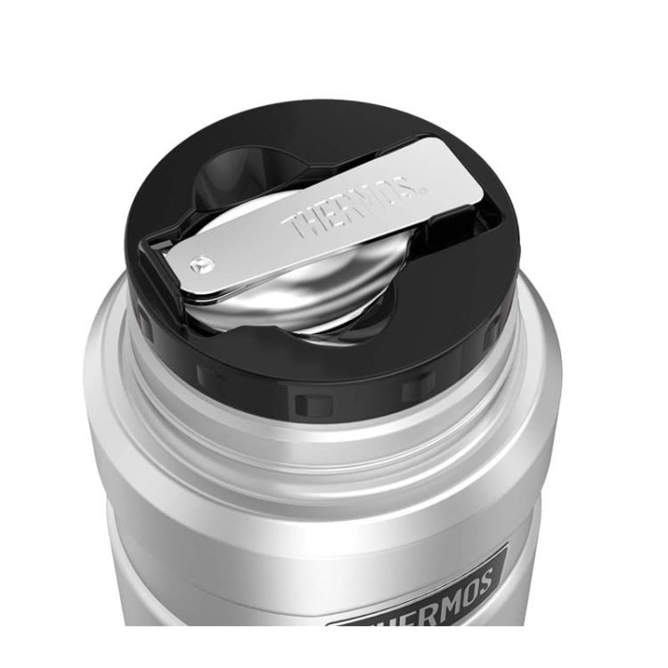 Termos na jedzenie Thermos z składaną łyżką i kubkiem 0,71 l - zieleń wojskowa