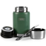 Termos na jedzenie Thermos z składaną łyżką i kubkiem 0,71 l - zielony