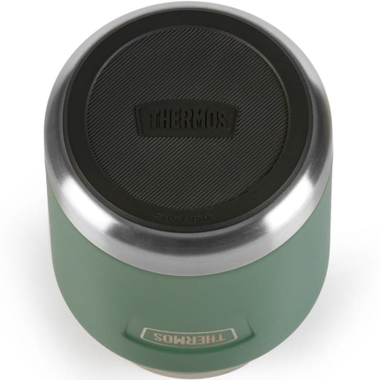Termos na jedzenie Thermos z składaną łyżką i kubkiem 0,71 l - zielony