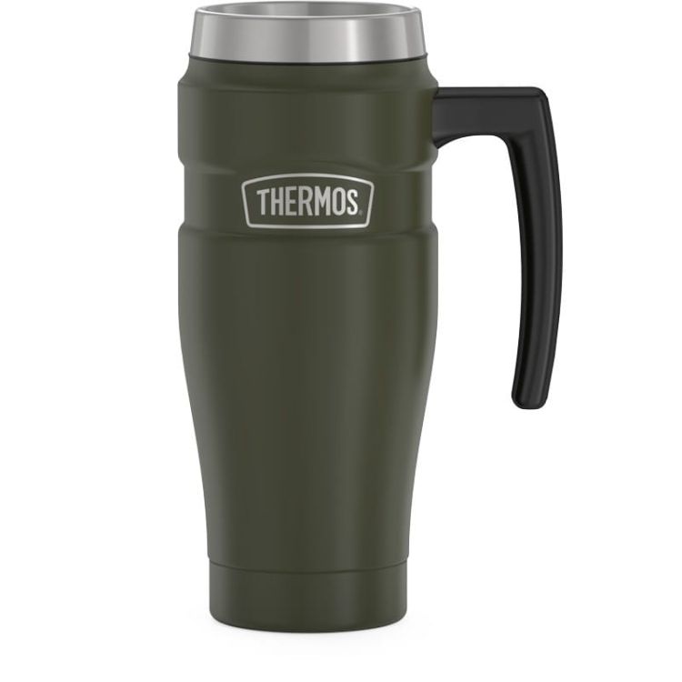 Wodoszczelny kubek termiczny Thermos z uchwytem 0,47 l - zieleń wojskowa