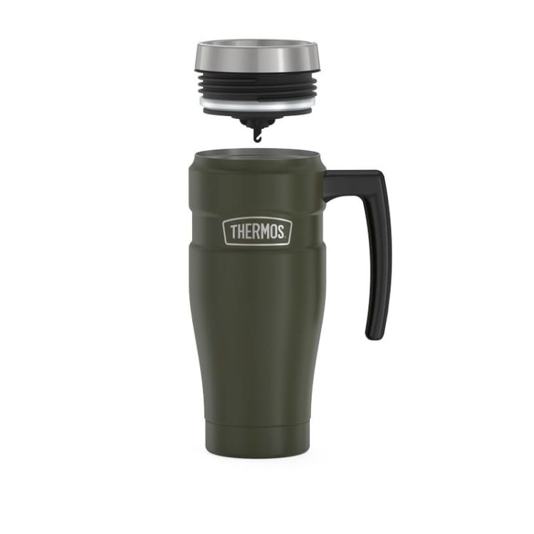 Wodoszczelny kubek termiczny Thermos z uchwytem 0,47 l - zieleń wojskowa