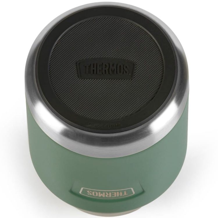 Termos na jedzenie Thermos z składaną łyżką i kubkiem 0,47 l - zielony