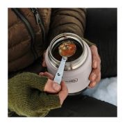 Termos na jedzenie Thermos z składaną łyżką i kubkiem 0,47 l - sandstone