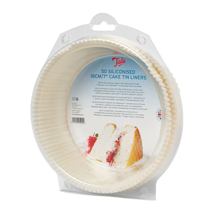 Formy papierowe do pieczenia silikonowane - 50 szt. okrągłe / Tala