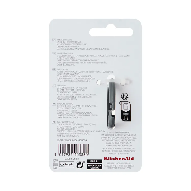 Miarki kuchenne cups 4 szt. Charcoal Grey / KitchenAid