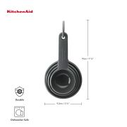 Miarki kuchenne cups 4 szt. Charcoal Grey / KitchenAid