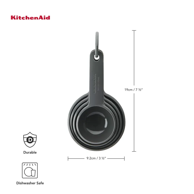 Miarki kuchenne cups 4 szt. Charcoal Grey / KitchenAid