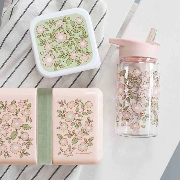 Butelka na wodę dla dzieci BLOSSOMS PINK 0,45L / A Little Lovely Company