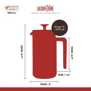 French press PISA 1 L Latte / La Cafetiere