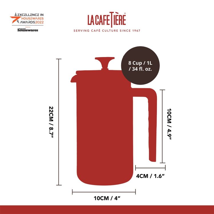 French press PISA 1 L Latte / La Cafetiere