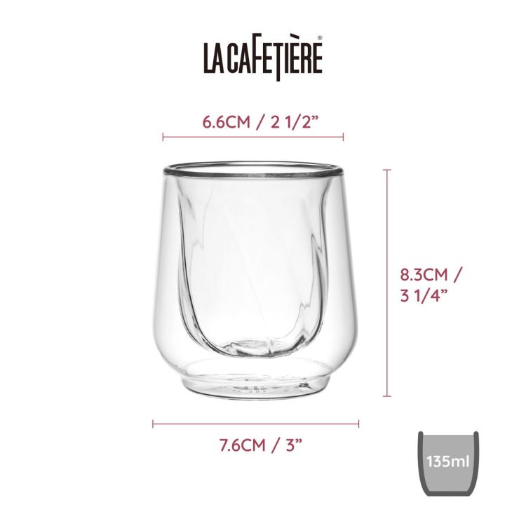 Szklanki do kawy cortado z podwójną ścianka 135 ml / La Cafetiere