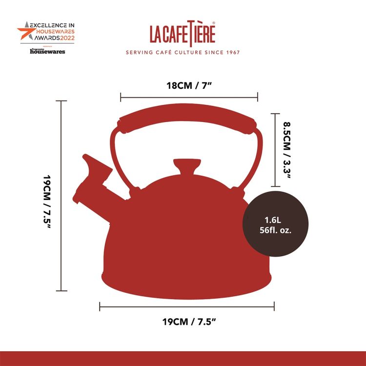 Czajnik z gwizdkiem 1,6 L Black / La Cafetiere