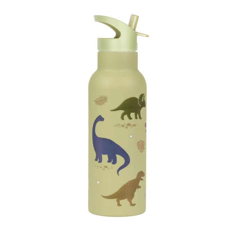 Butelka ze słomką dla dzieci termiczna DINOSAURS 0,5 L / A Little Lovely Company
