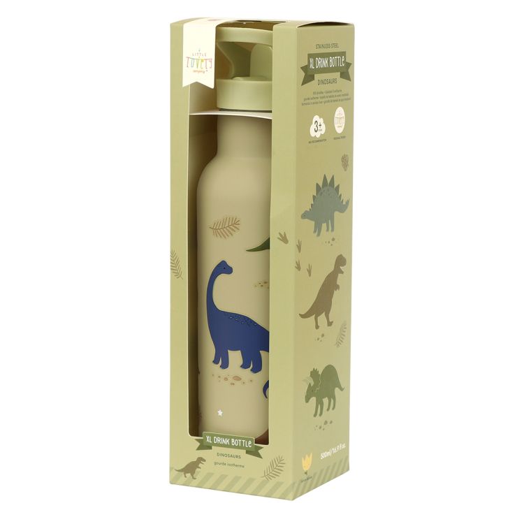 Butelka ze słomką dla dzieci termiczna DINOSAURS 0,5 L / A Little Lovely Company