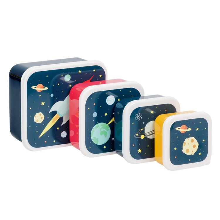 Lunchbox dla dzieci SPACE - zestaw 4 szt / A Little Lovely Company