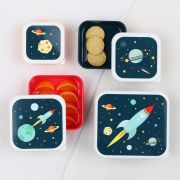 Lunchbox dla dzieci SPACE - zestaw 4 szt / A Little Lovely Company