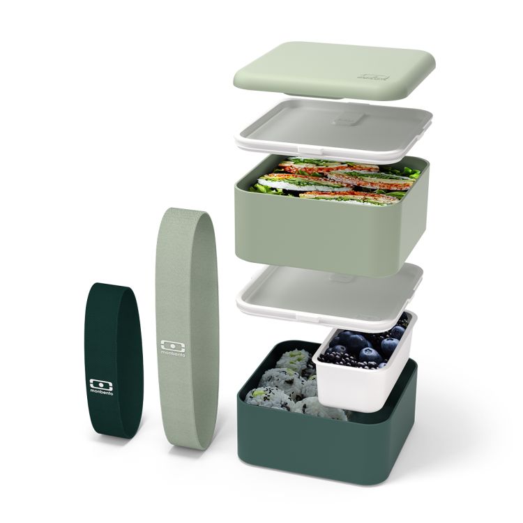 Original Square lunchbox 1,7L Natural Green / Monbento