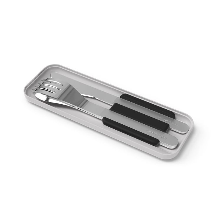 Sztućce na wynos w etui Slim Box Black / Monbento