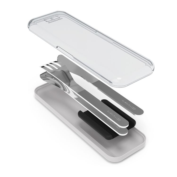 Sztućce na wynos w etui Slim Box Black / Monbento