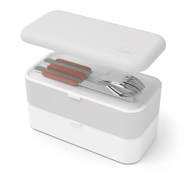 Slim Box sztućce na wynos w etui Pink Moka / Monbento