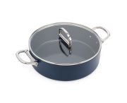 Garnek niski 28cm ze skł. uchwytami+pokr.Space / Joseph Joseph