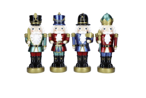 Zestaw 4 figurek Dziadków do orzechów 27cm / Merry Moments