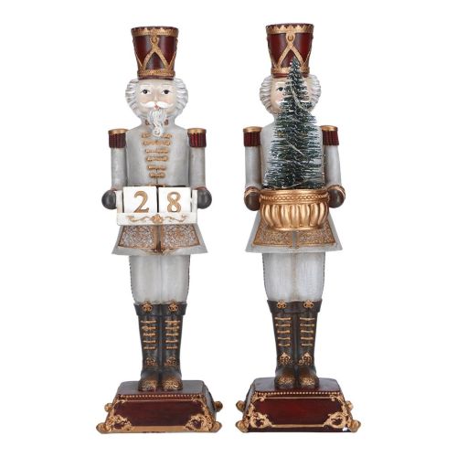 Zestaw 2 figurek Dziadków do orzechów 31,5cm LED / Merry Moments