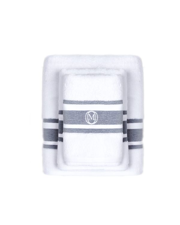 Ręcznik do rąk Monogram Linea 50x100cm b.szary / Officine Monogram
