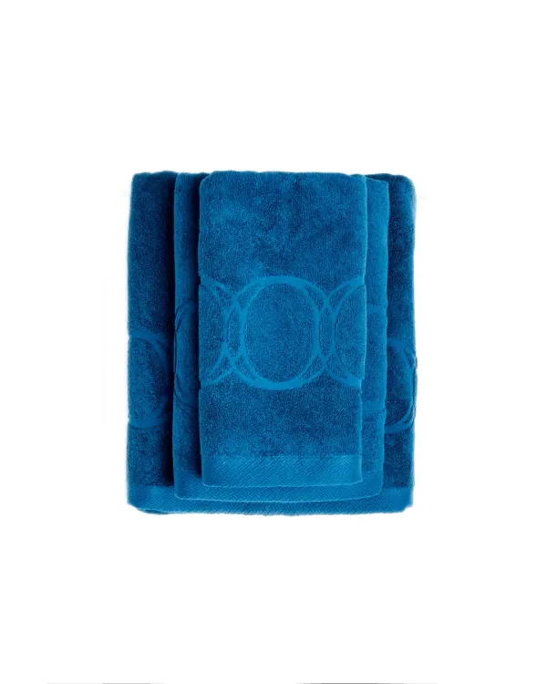 Ręcznik kąpielowy Monogram Opus100x160cm morski / Officine Monogram