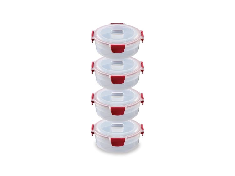 Zestaw 4 pojemników 1l okrągłych Nest Lock / Joseph Joseph