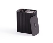 Kosz na pranie 90l bambus czarny Tota Twin Luxe / Joseph Joseph