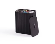 Kosz na pranie 90l bambus czarny Tota Trio Luxe / Joseph Joseph
