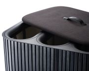 Kosz na pranie 90l bambus czarny Tota Trio Luxe / Joseph Joseph