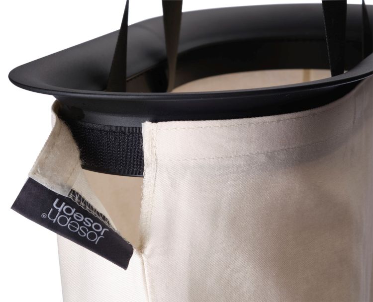Kosz na pranie 90l bambus czarny Tota Trio Luxe / Joseph Joseph