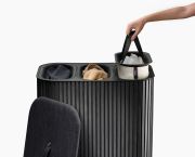 Kosz na pranie 90l bambus czarny Tota Trio Luxe / Joseph Joseph