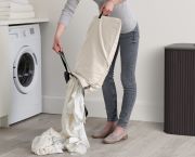 Kosz na pranie 90l bambus czarny Tota Trio Luxe / Joseph Joseph