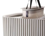 Kosz na pranie 90l bambus beż Tota Trio Luxe / Joseph Joseph