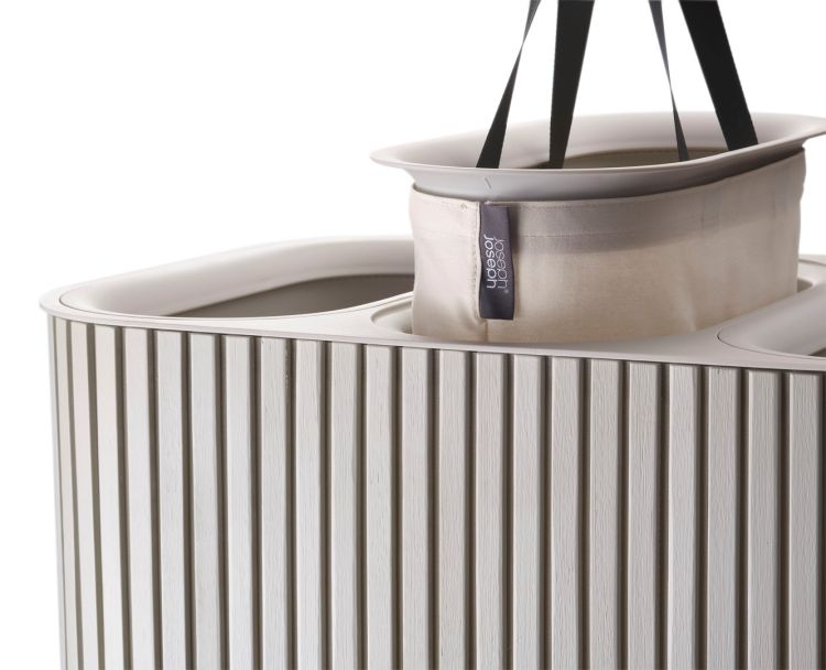 Kosz na pranie 90l bambus beż Tota Trio Luxe / Joseph Joseph