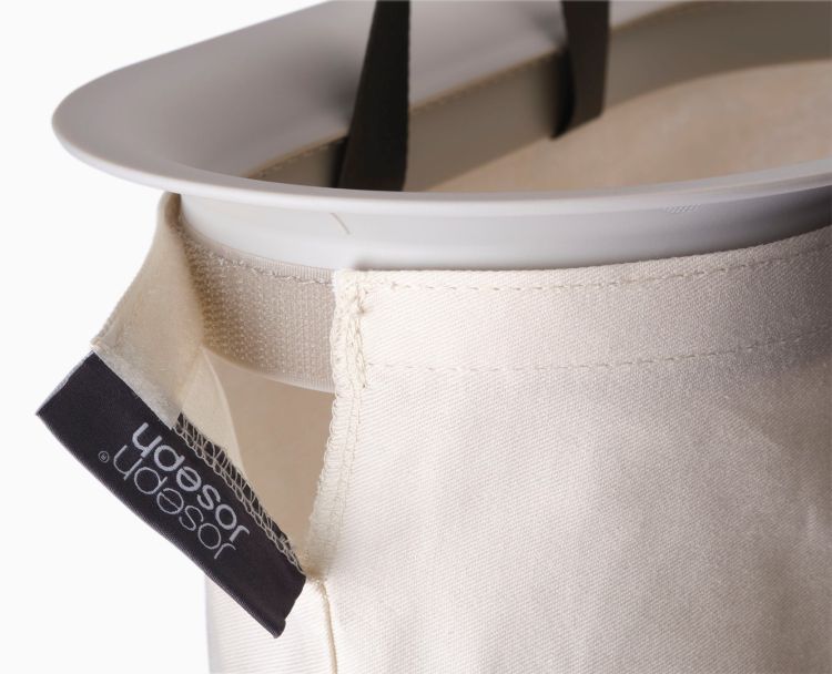 Kosz na pranie 90l bambus beż Tota Trio Luxe / Joseph Joseph