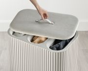 Kosz na pranie 90l bambus beż Tota Trio Luxe / Joseph Joseph